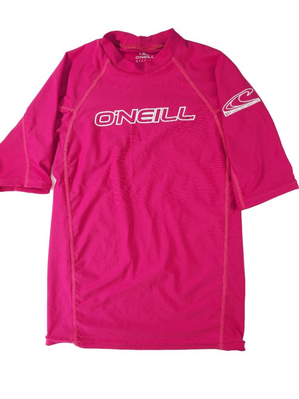 O’Neill Pink Rash Guard Swim Shirt Board Top sz 16 UPF 50 Sun Skins Surfing